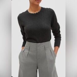 BR Cashmere Blend Scallop Crewneck Sweater